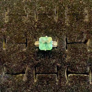 Lia Sophia green crystal ring